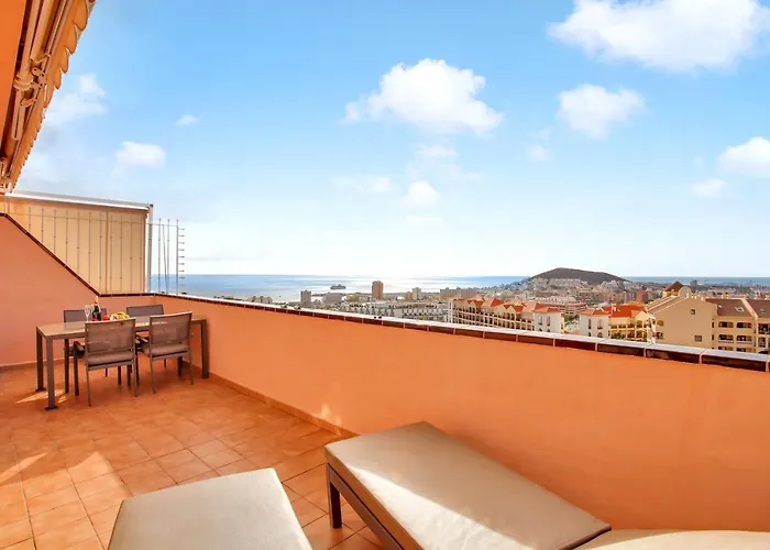 Floor, Sea View, Huge Terrace, Heated Pool, Garage Lejlighed Los Cristianos (Tenerife)